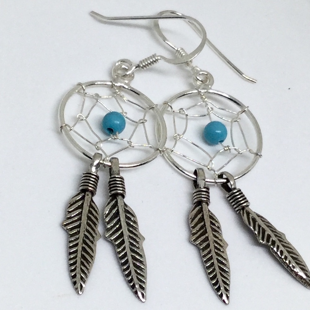sterling silver dreamcatcher earrings